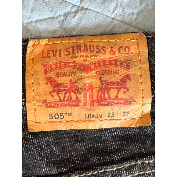 Levis 505 Jeans Boys Size 10 Slim Black Straight Leg Pockets Zip Close NWT - Picture 4 of 11